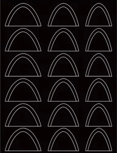 French Schablonen - Airbrush Sticker Smilie Linie